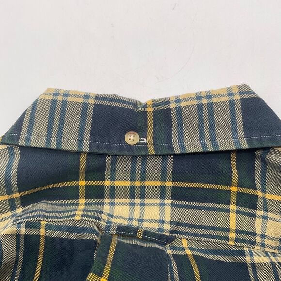 Ralph Lauren Men's Plaid Long Sleeve Shirt Button Down XL Yellow/Dk Green - Picture 10 of 13